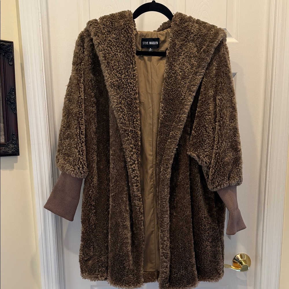 Steve Madden Cozy Brown Teddy Jacket